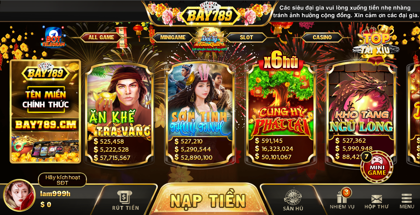 Bay789 – Cổng game nổ hũ với nhiều chủ đề